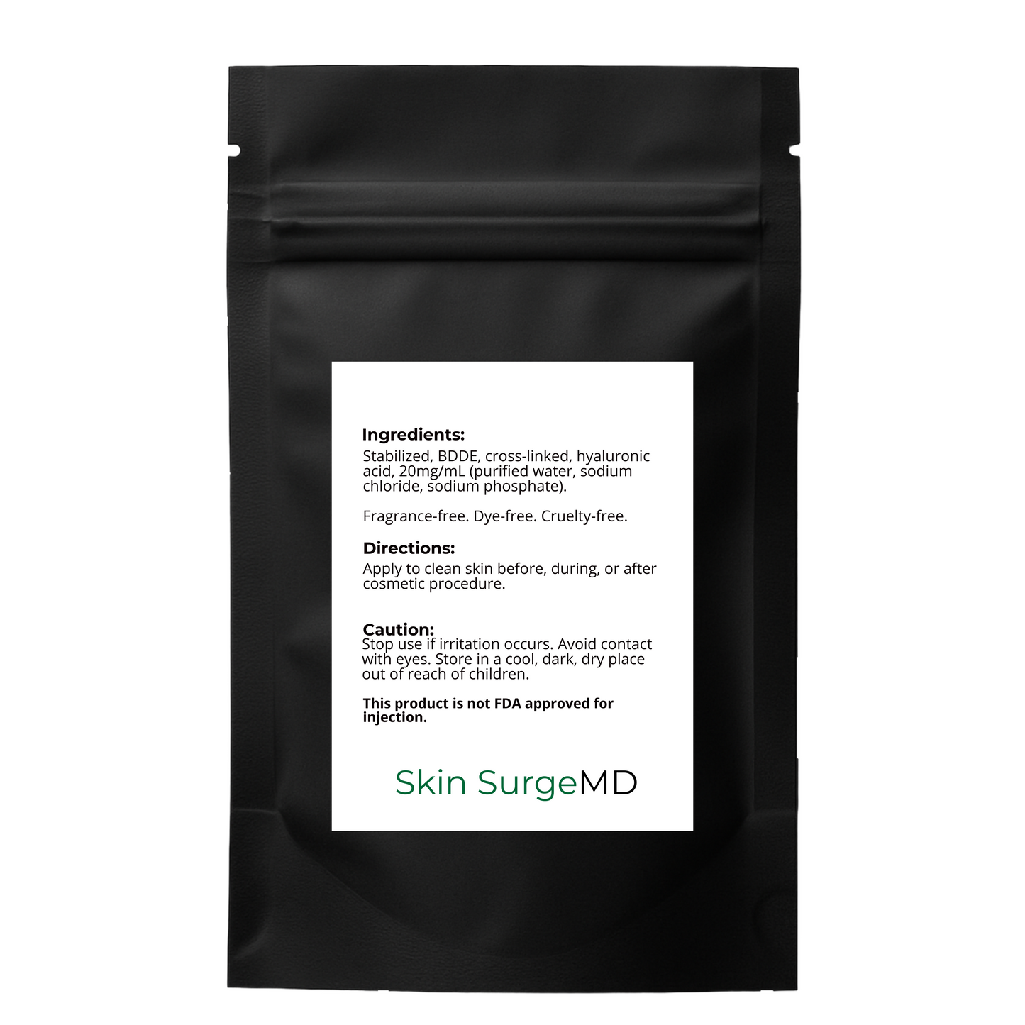 Skin SurgeMD Crosslinked Hyaluronic Acid Gel Skin Booster-2mL + Free Derma Roller