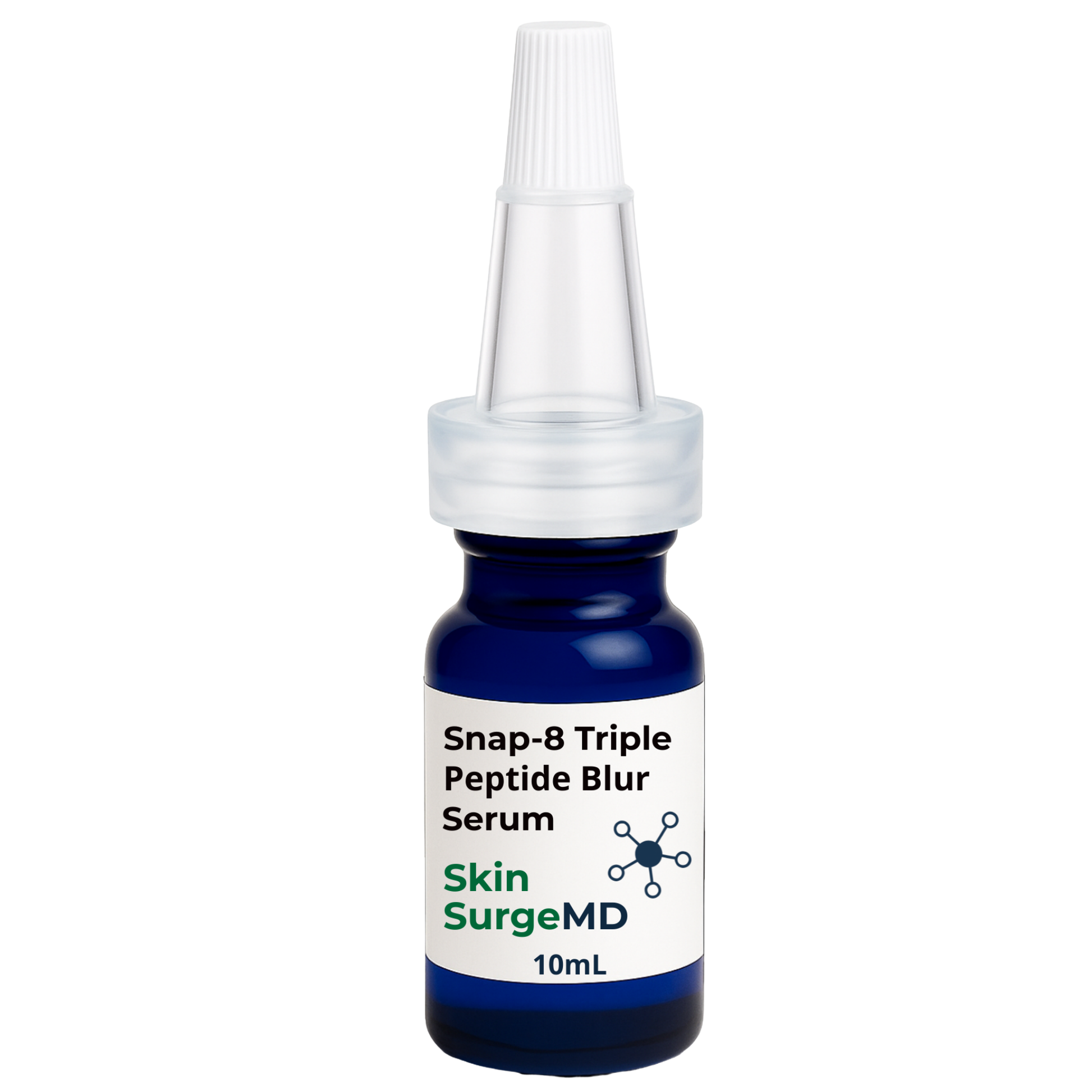 Bottle of Skin SurgeMD Snap-8 Triple Peptide Blur Serum on a white background