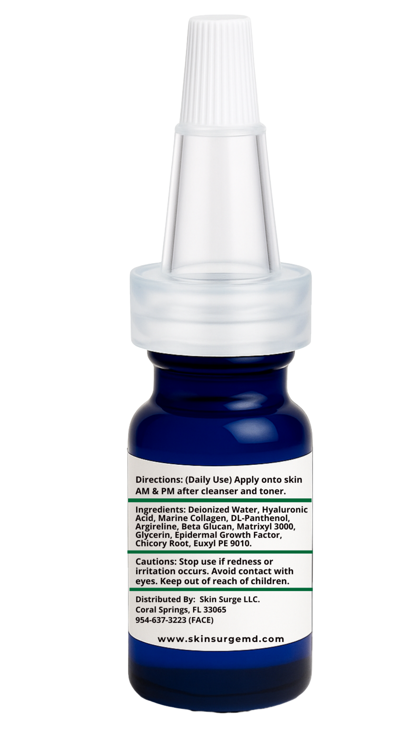 Reverse AM Peptide Serum +Matrixyl 3000, EGF, Argireline, HA, Collagen + Free Shipping + Derma Roller