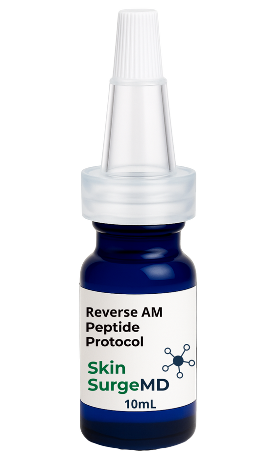 Reverse AM Peptide Serum +Matrixyl 3000, EGF, Argireline, HA, Collagen + Free Shipping + Derma Roller