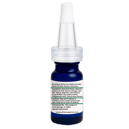 10ml blue bottlw with Syn-Ake 3x Peptide Wrinkle serum on label