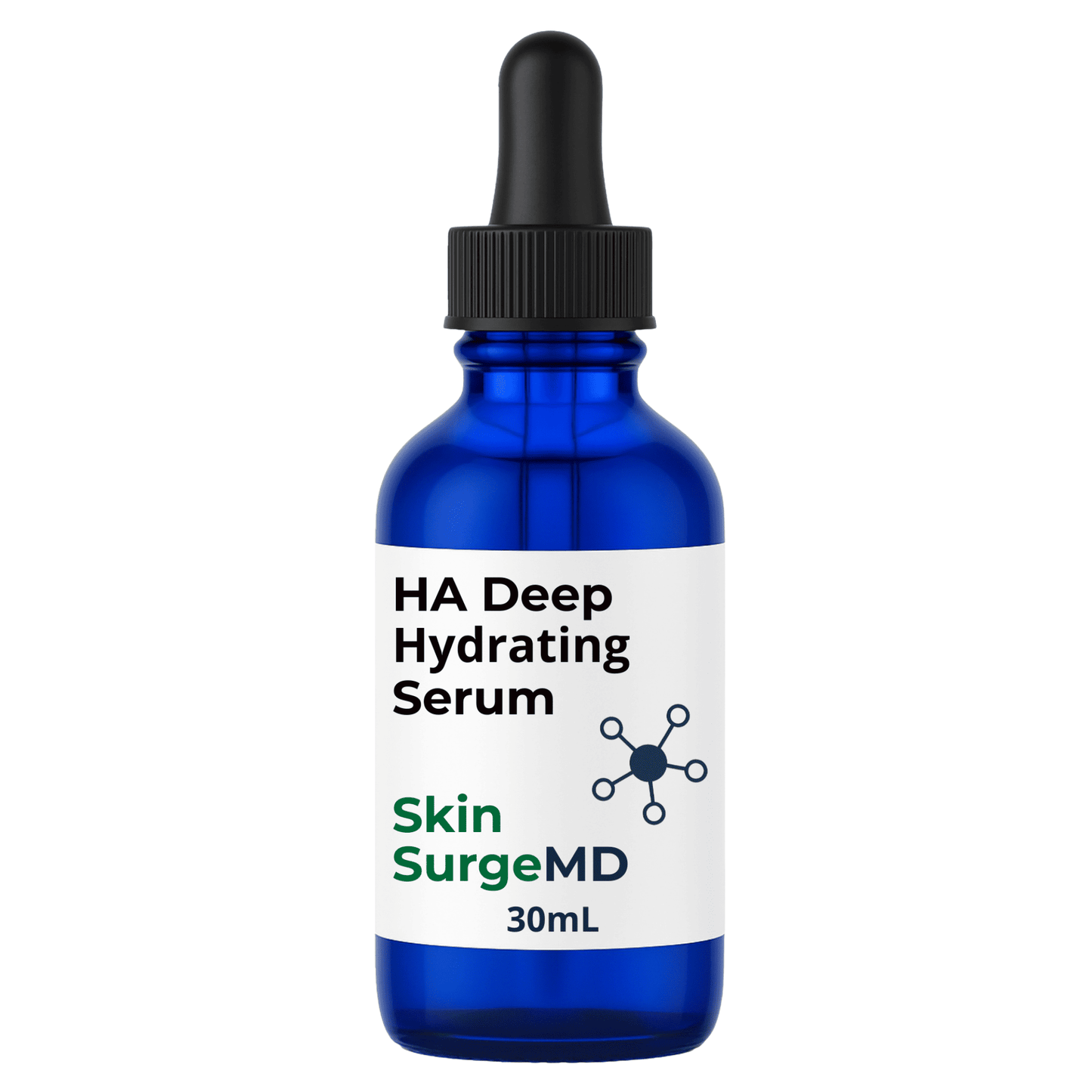 HA Deep Hydrating Serum 30ml bottle front view with hyaluronic acid formula by Skin SurgeMD
