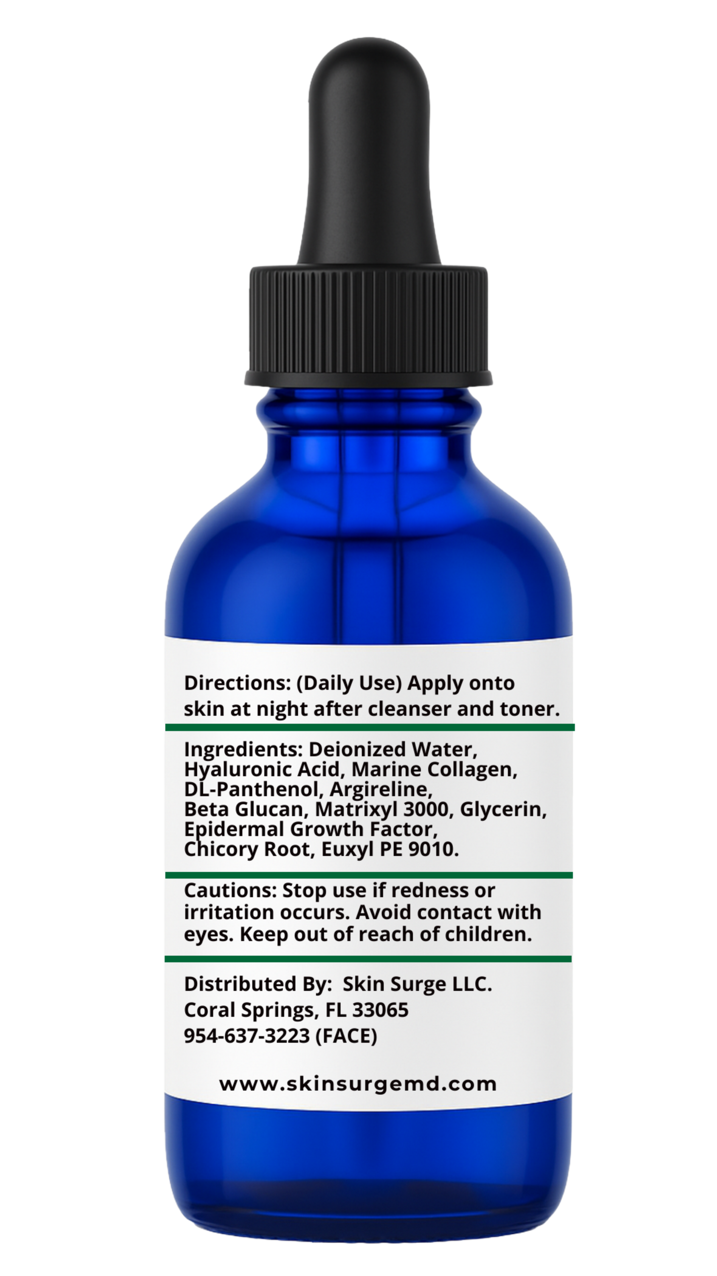 Reverse AM Peptide Serum +Matrixyl 3000, EGF, Argireline, HA, Collagen + Free Shipping + Derma Roller