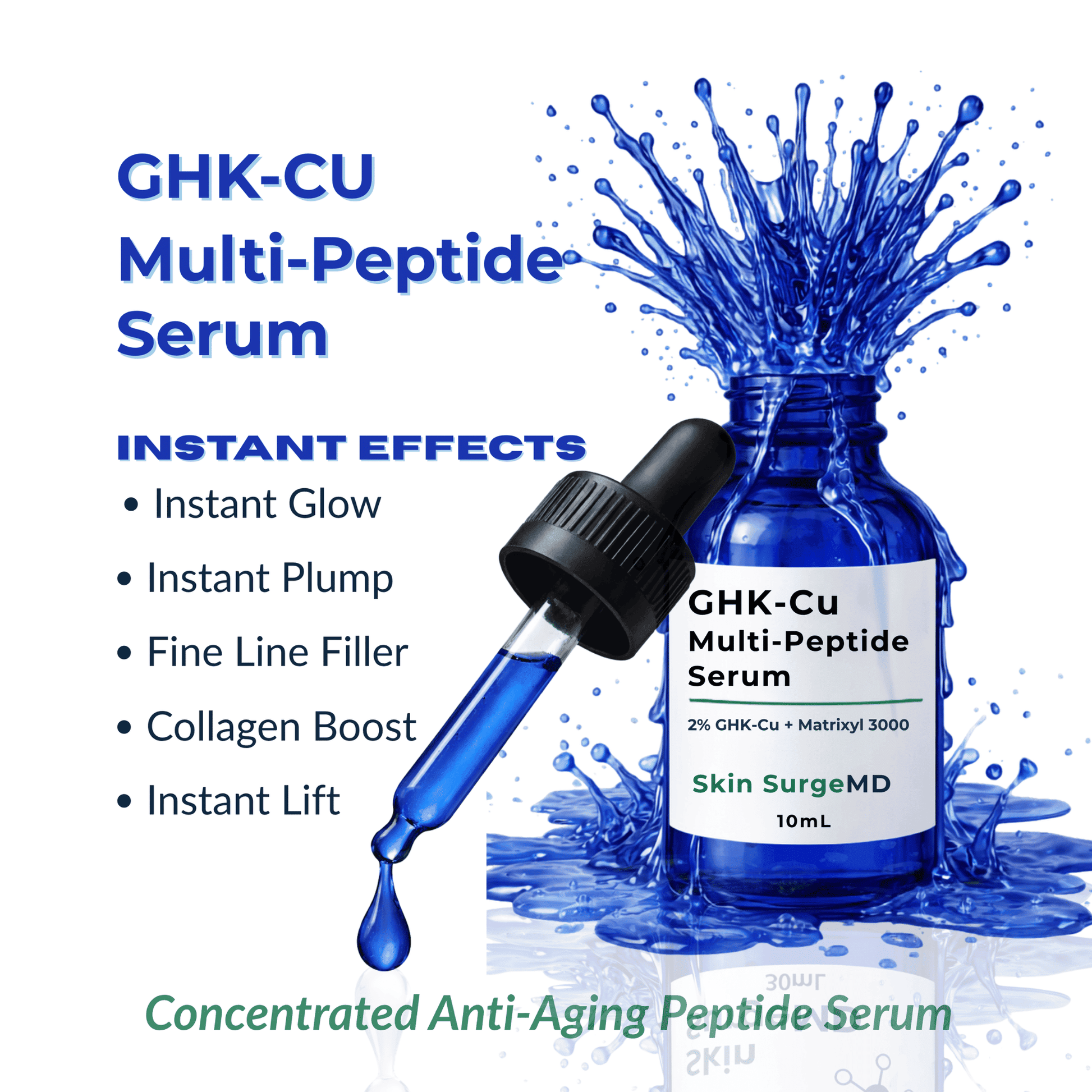 ghk cu dropper 2% GHK-CU Peptide Serum | Collagen Booster Peptide and artificial fragrances Ghk-cu for Muscle Building Program Size:#120