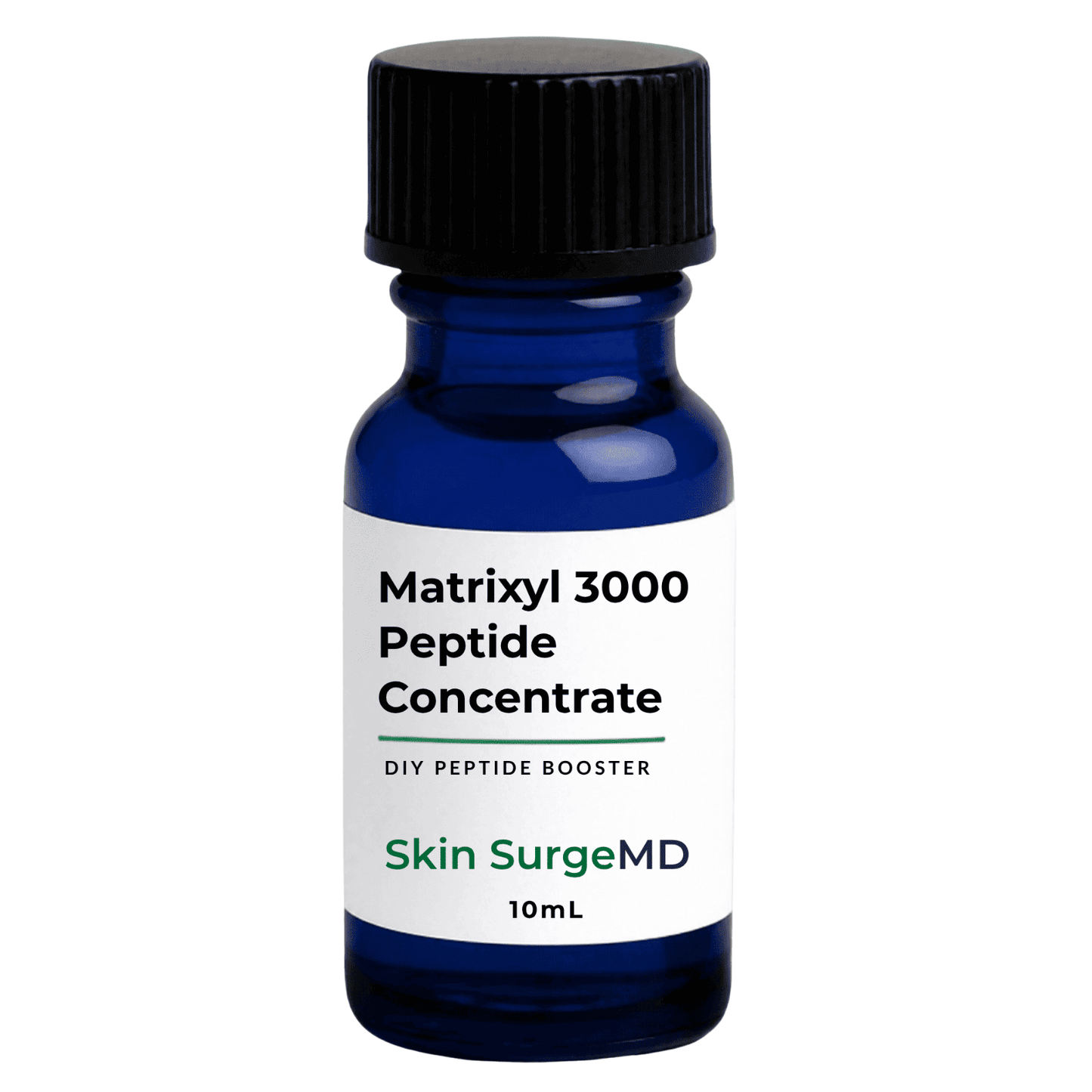 10mL Blue bottle of Matrixyl 3000 Peptide Booster Concentrate with black cap on a white background