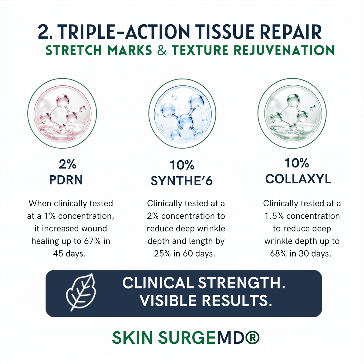 PDRN + Volufiline Cream deep wrinkle tissue repair. 2% pdrn, 10% matrixyl synthe 6, 10% collaxyl