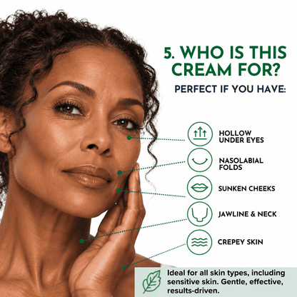 PDRN + Volufiline Volume Booster face & body Cream benefits are plump nasolabial folds, tightening loose belly skin, and reducing stretch marks