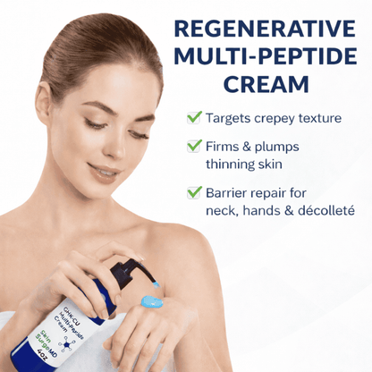 GHK-Cu Cream for Loose, Wrinkly, Crepey, or Sagging Skin + Ceramide