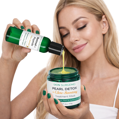 Pearl Detox Glow Mask + Retinol + EGF + HA Complexion Booster Treatment  (24 Masks)