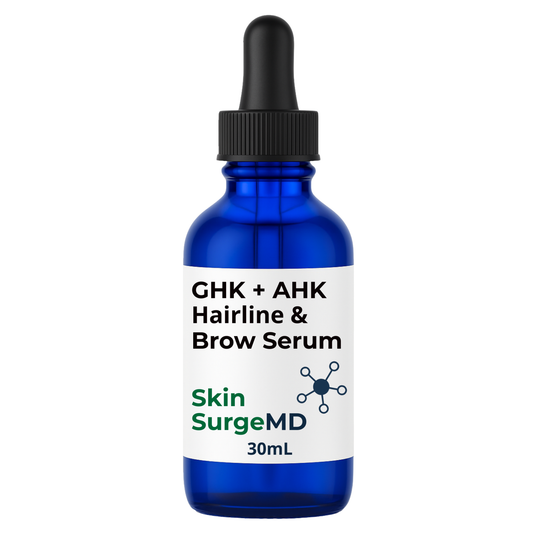 GHK + AHK Hairline & Brow Serum application video — peptide hair growth serum by Skin SurgeMD