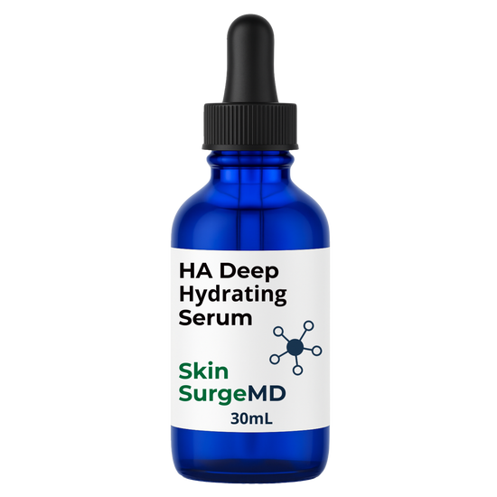 3% Super Concentrated HA Deep Hydrating Serum demonstration showing visible plumping and hydration benefits