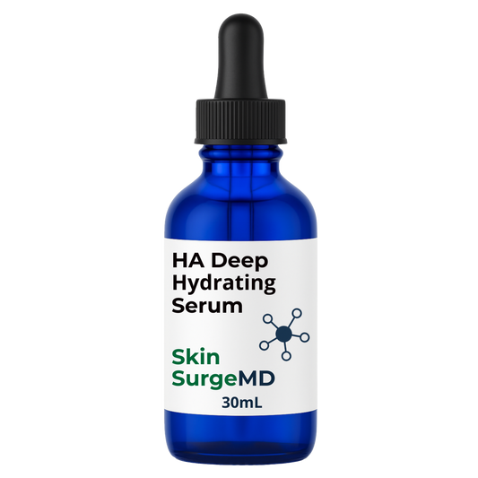 3% Super Concentrated HA Deep Hydrating Serum demonstration showing visible plumping and hydration benefits
