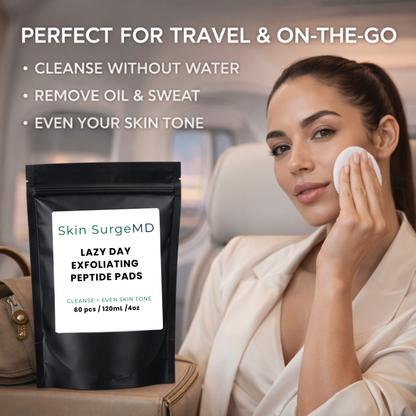 Lazy Day Daily Exfoliating Toner Peptide Pads - Clean + Tone + Exfoliate + Moisturize